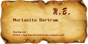 Murlasits Bertram névjegykártya